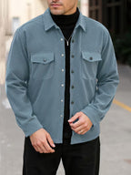 Men's Double-Breasted Corduroy Jacket