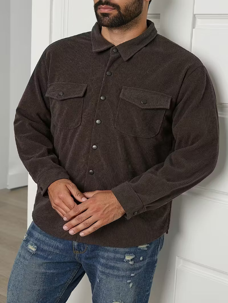 Men's Double-Breasted Corduroy Jacket