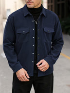 Men's Double-Breasted Corduroy Jacket