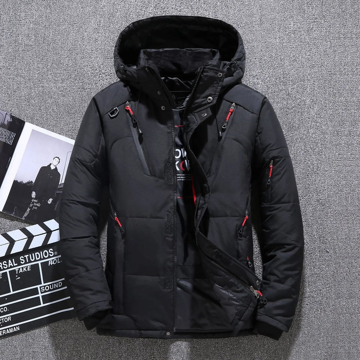 Men's Slim-Fit Hooded Down Winter Jacket