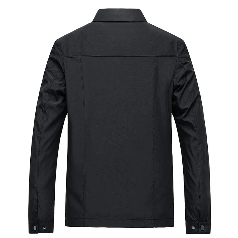 Men's Lightweight Collared Rain Jacket – Waterproof Outerwear