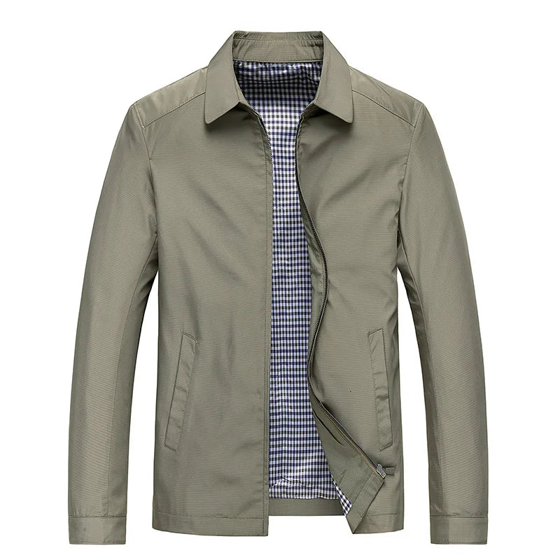 Men's Lightweight Collared Rain Jacket – Waterproof Outerwear