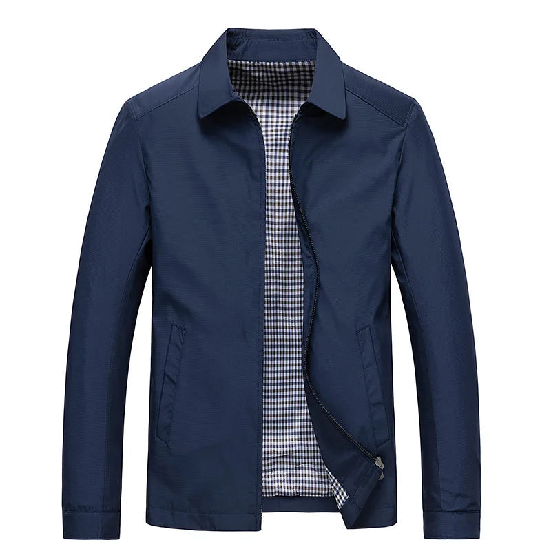 Men's Lightweight Collared Rain Jacket – Waterproof Outerwear