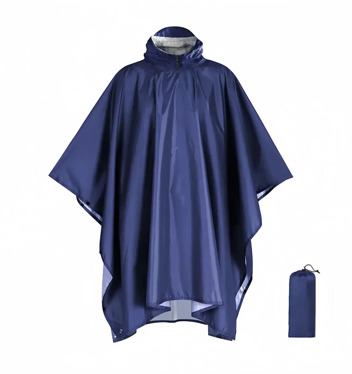 Men's Waterproof Hooded Rain Poncho – Packable Windproof Outdoor Hiking
