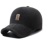 Men's Warm Winter Baseball Cap – Windproof Ear-Flap Outdoor Hat