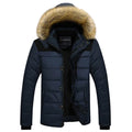 Men's Faux-Fur Hooded Puffer Jacket – Insulated Multi-Pocket Winter Layer
