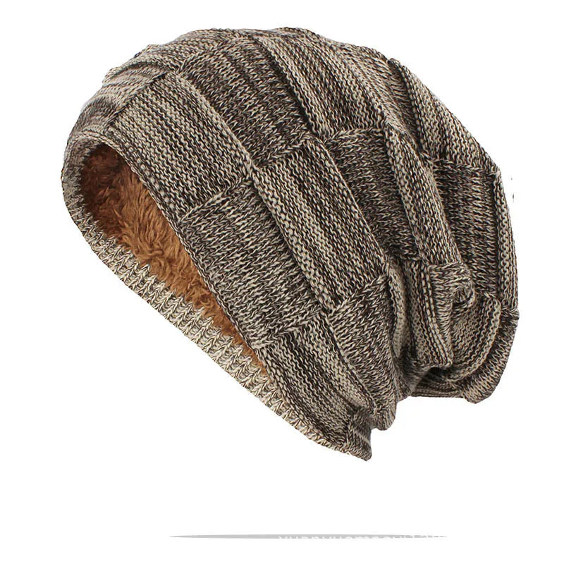 Unisex Textured Slouchy Knit Beanie – Stretch Winter Hat