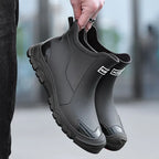 Men's Waterproof Slip-On Rain Boots – Outdoor Rubber Boots