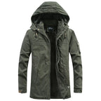 Men's Fleece-Lined Hooded Winter Parka – Windproof Utility Jacket
