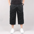 Men's Long Cargo Shorts – Multi-Pocket Utility Style