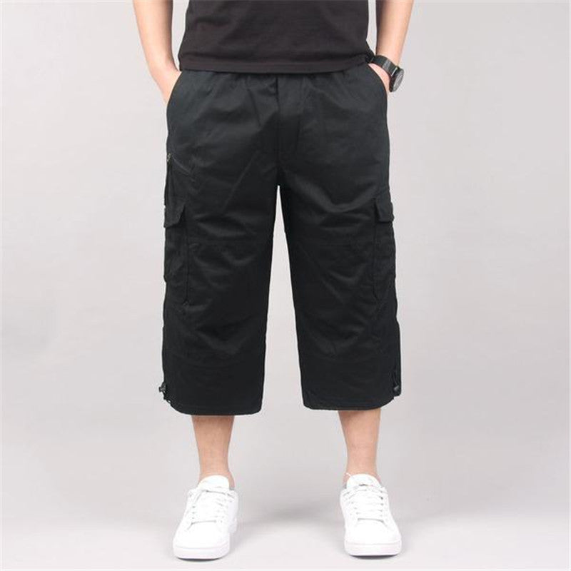 Men's Long Cargo Shorts – Multi-Pocket Utility Style