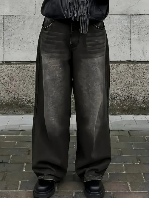 Men's Baggy Streetwear Jeans – Relaxed Wide-Leg Denim