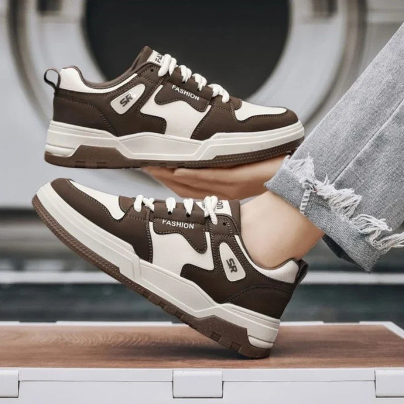 Men's Breathable Low-Top Sneakers – Casual Lace-Up Everyday Trainers