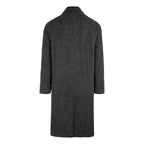 Men's Herringbone Wool-Look Overcoat – Tailored Longline Coat