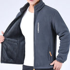 Men's Thick Polar Fleece Jacket – Full-Zip Winter Layer