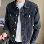 Men's Relaxed Denim Trucker Jacket – Casual Button-Front Layer