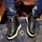 Men's faux fur-Lined leather-look Snow Boots