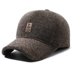 Men's Warm Winter Baseball Cap – Windproof Ear-Flap Outdoor Hat