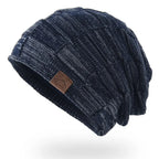 Unisex Textured Slouchy Knit Beanie – Stretch Winter Hat