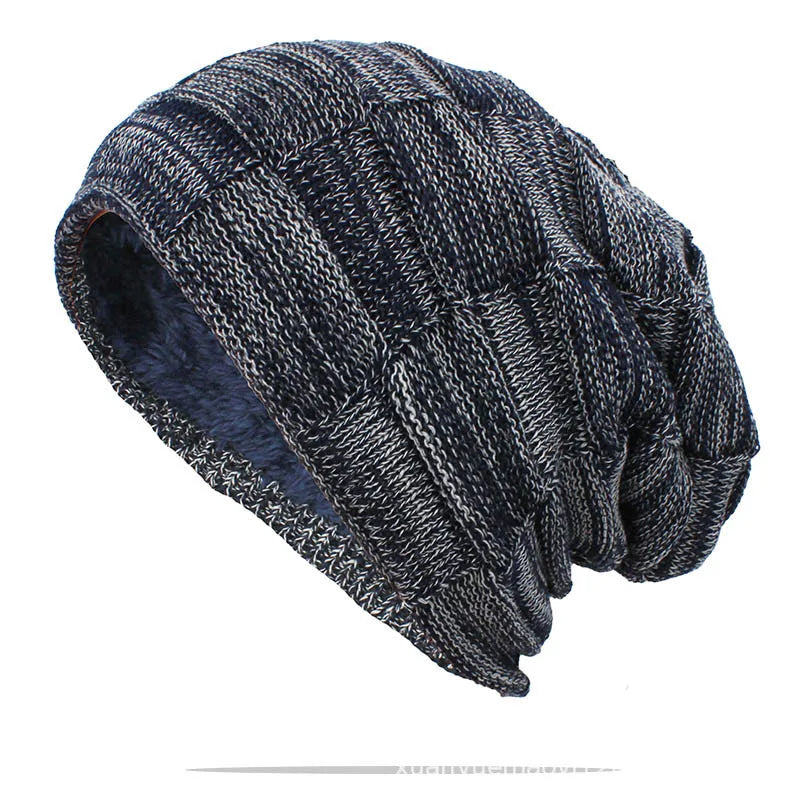 Unisex Textured Slouchy Knit Beanie – Stretch Winter Hat