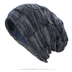 Unisex Textured Slouchy Knit Beanie – Stretch Winter Hat