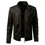Men's Multi-Zip leather-look Biker Jacket