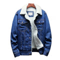 Men's Sherpa-Lined Denim Winter Jacket – Thick Fleece-Lined Button-Up