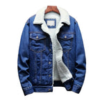 Men's Sherpa-Lined Denim Winter Jacket – Thick Fleece-Lined Button-Up