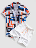 Men's Printed Shirt and Swim Shorts Co-Ord