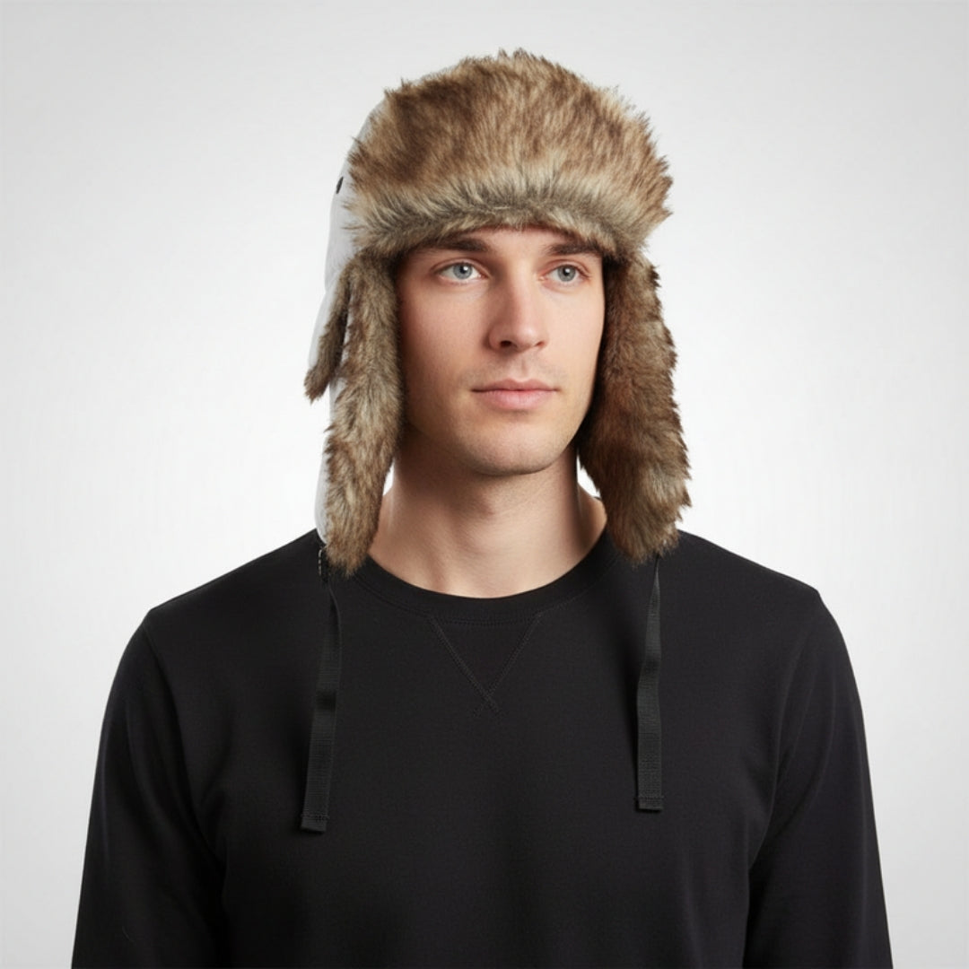 Men's Faux-Fur Trapper Hat – Wind-Resistant Ear-Flap Winter Cap