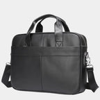 Men's leather-look Work Briefcase with Top Handles and Shoulder Strap