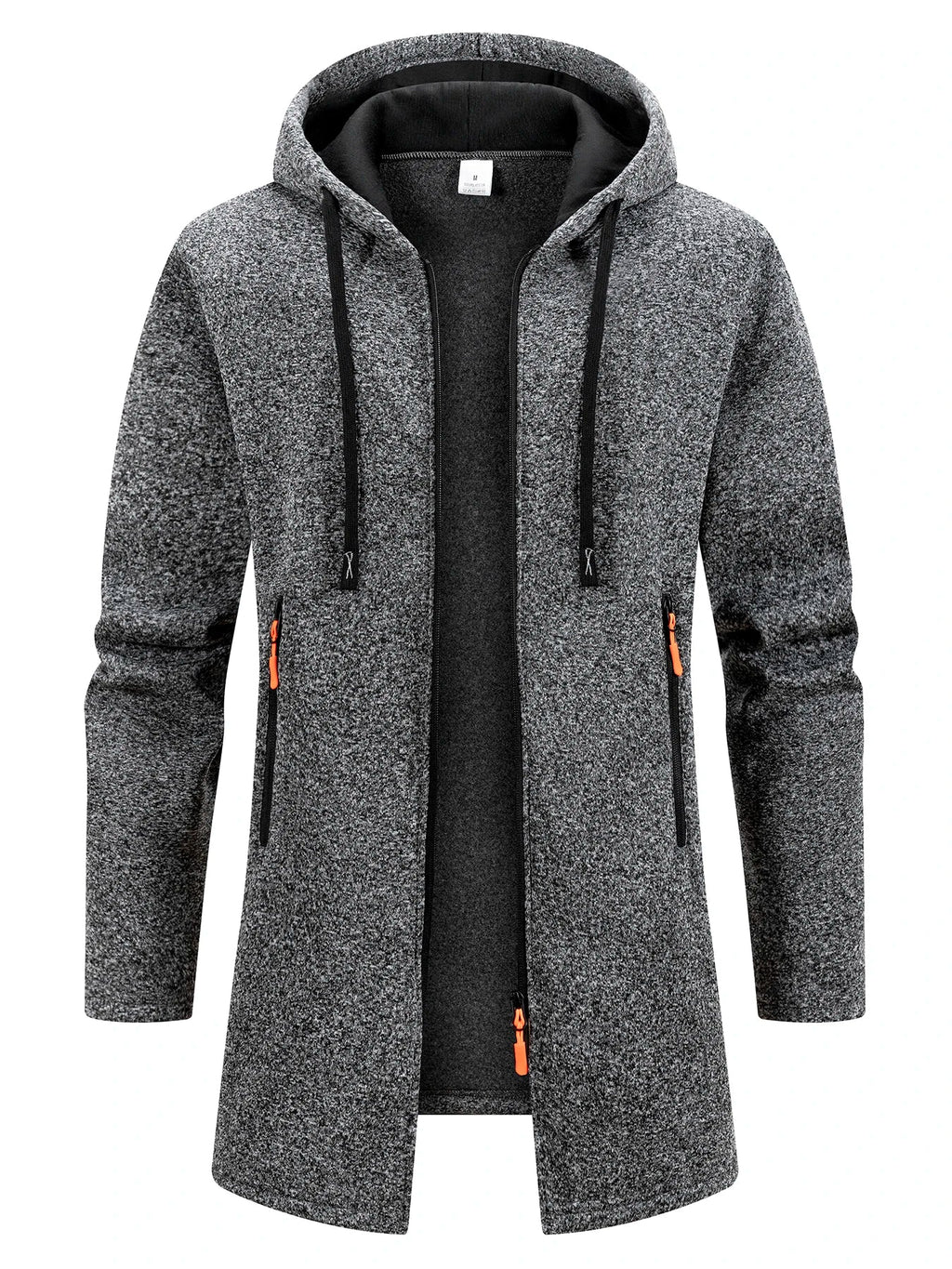 Men's Longline Zip-Up Hoodie – Relaxed Hooded Sweatshirt Jacket