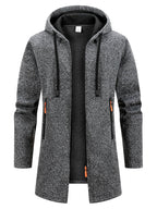Men's Longline Zip-Up Hoodie – Relaxed Hooded Sweatshirt Jacket