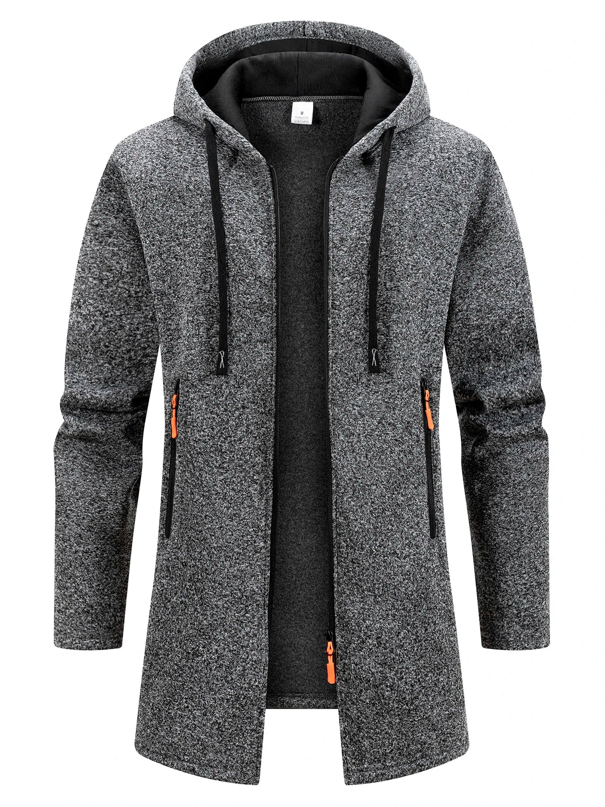 Men's Longline Zip-Up Hoodie – Relaxed Hooded Sweatshirt Jacket