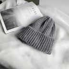 Men's Soft Chenille Knitted Beanie – Ribbed Cuffed Warm Winter Hat