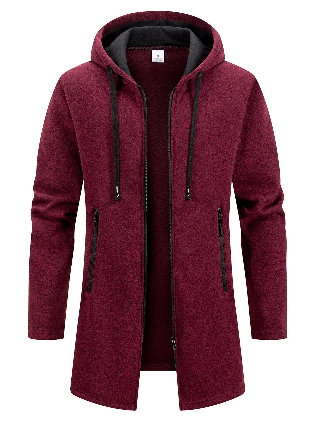 Men's Longline Zip-Up Hoodie – Relaxed Hooded Sweatshirt Jacket