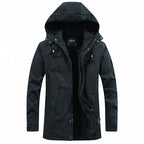 Men's Fleece-Lined Hooded Winter Parka – Windproof Utility Jacket