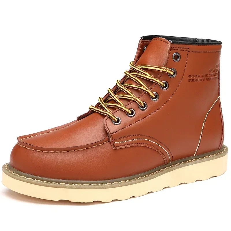 Men's faux fur-Lined leather-look Snow Boots