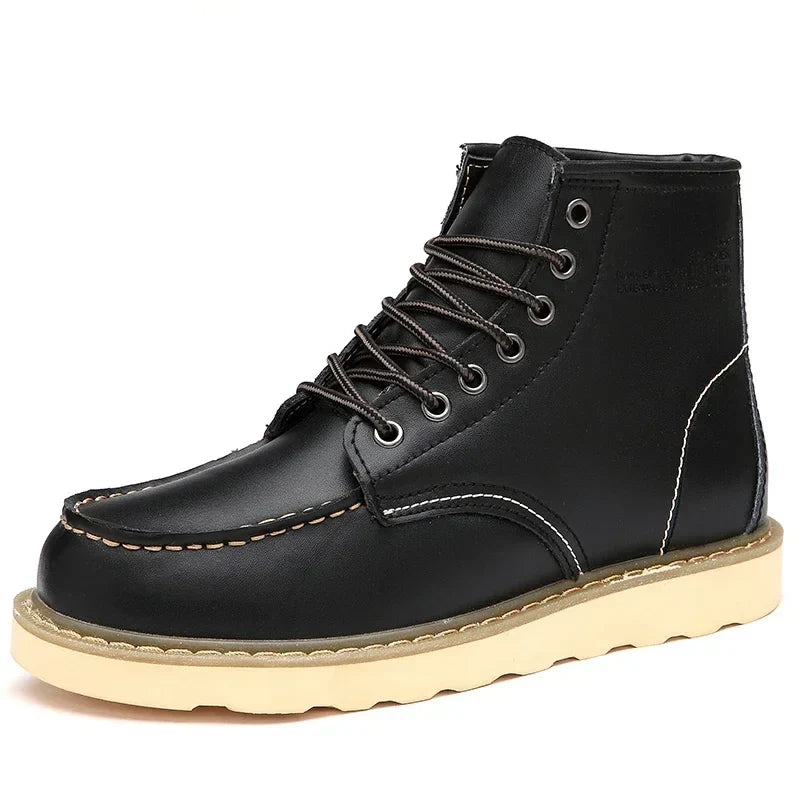 Men's faux fur-Lined leather-look Snow Boots