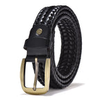 Men's Woven leather-look Belt – Braided Vintage Accessory