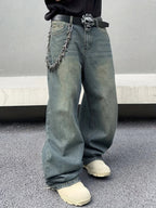 Men's Baggy Streetwear Jeans – Relaxed Wide-Leg Denim