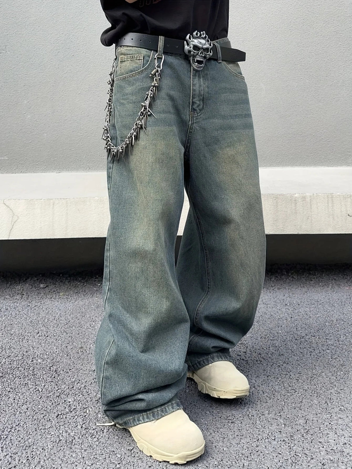 Men's Baggy Streetwear Jeans – Relaxed Wide-Leg Denim