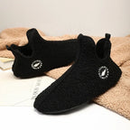 Men's Soft Cotton-Lined Winter Slippers – Warm Non-Slip Indoor House Shoes