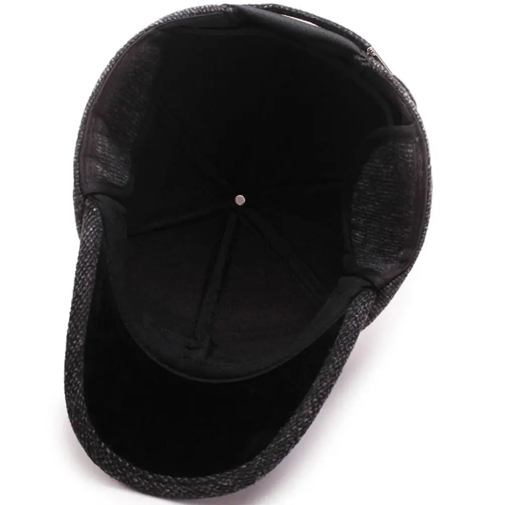 Men's Warm Winter Baseball Cap – Windproof Ear-Flap Outdoor Hat
