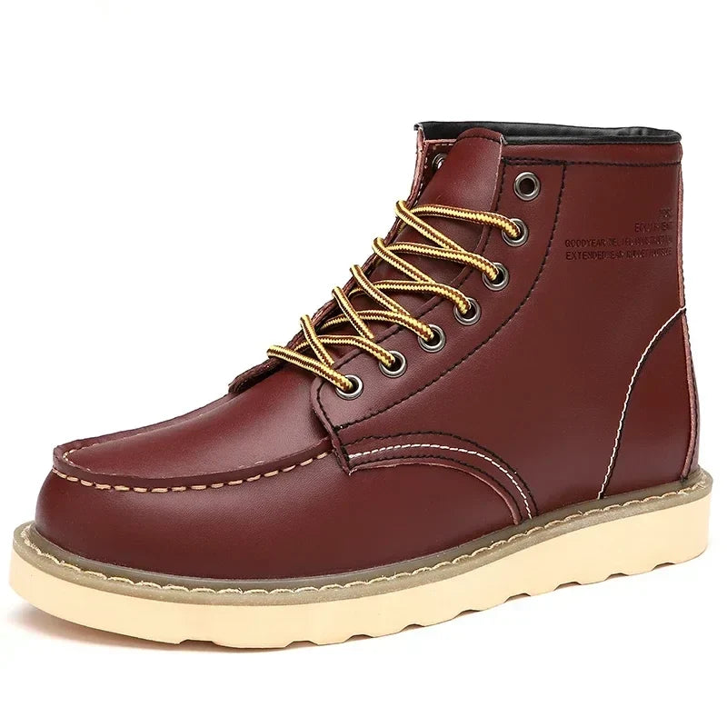 Men's faux fur-Lined leather-look Snow Boots