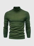 Men's Fine-Knit Turtleneck Sweater – Soft Slim-Fit Long-Sleeve Knitwear