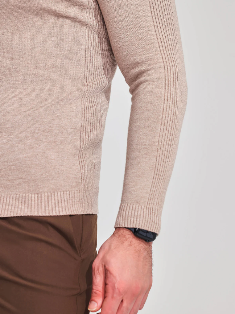 Men's Fine-Knit Turtleneck Sweater – Soft Slim-Fit Long-Sleeve Knitwear