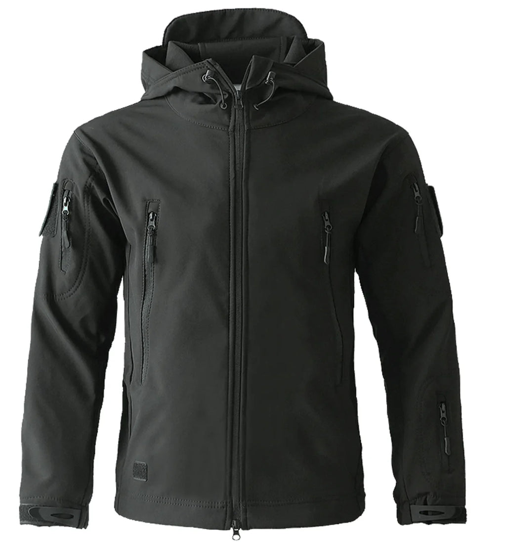 Men's Parka with Hood and Zip Pockets
