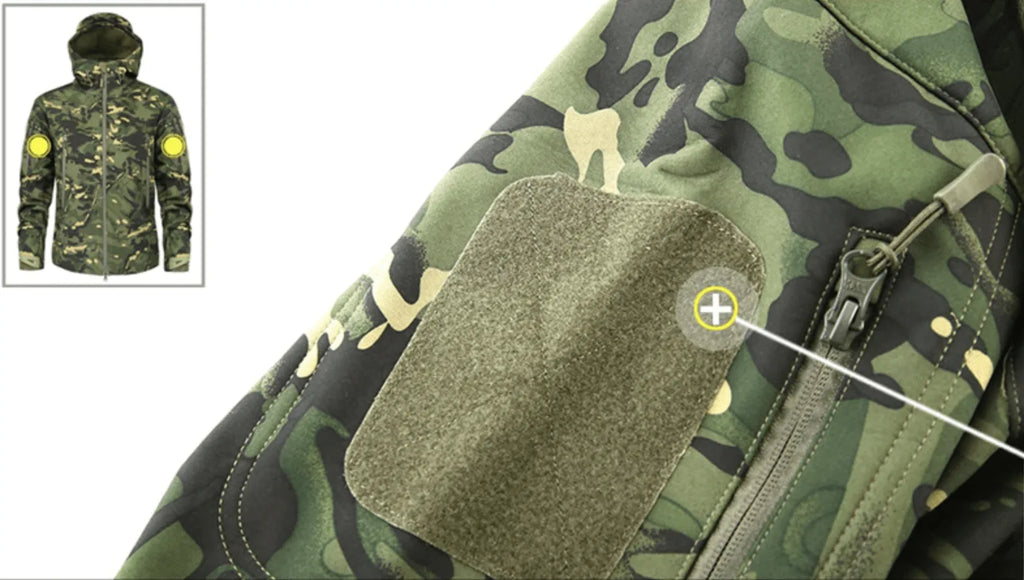 Men's Hooded Parka with Camouflage Pattern