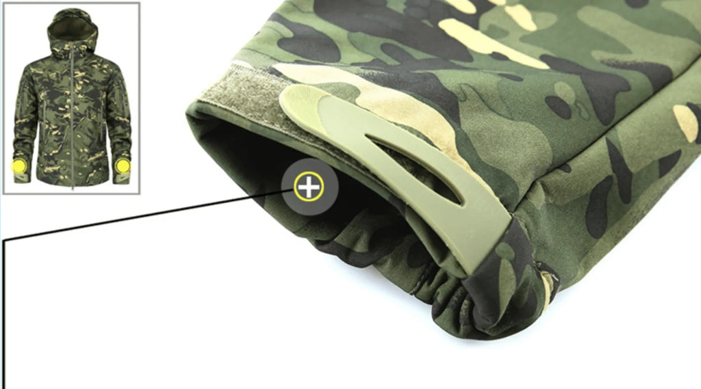 Men's Hooded Parka with Camouflage Pattern